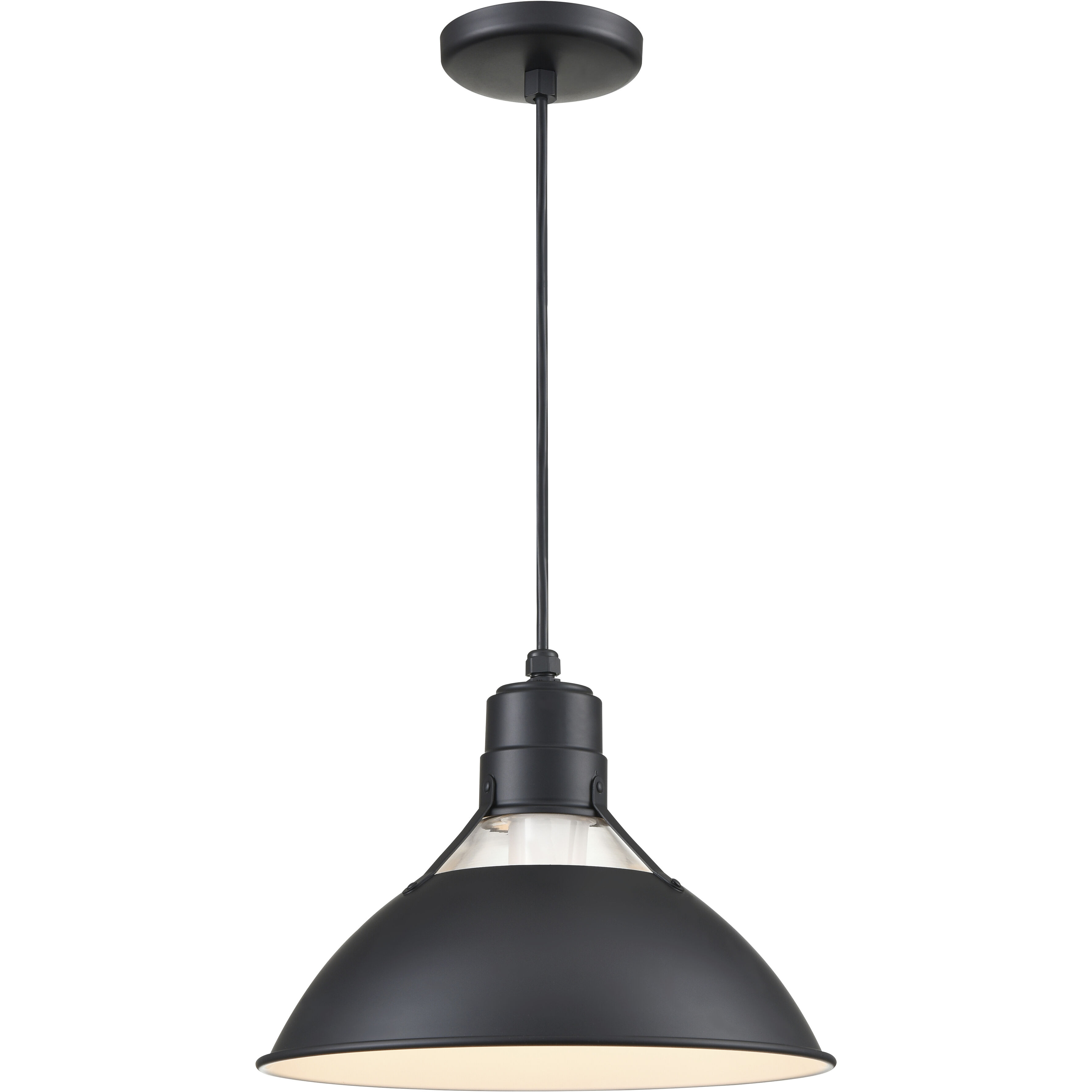 R Series 1 Light 13 inch Satin Black Outdoor Pendant
